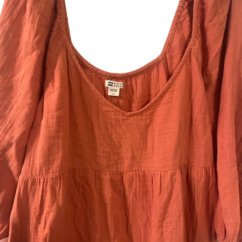 Billabong Rust Orange Mini Dress - Picture 3 of 5